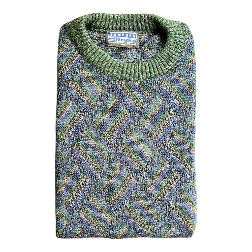 Vintage Jantzen Sweater Mens XL Grandpa Dad Cosby Coogi Style Biggie 90s